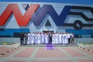 Northwest Bus launch group photo outside the station building
